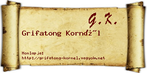 Grifatong Kornél névjegykártya